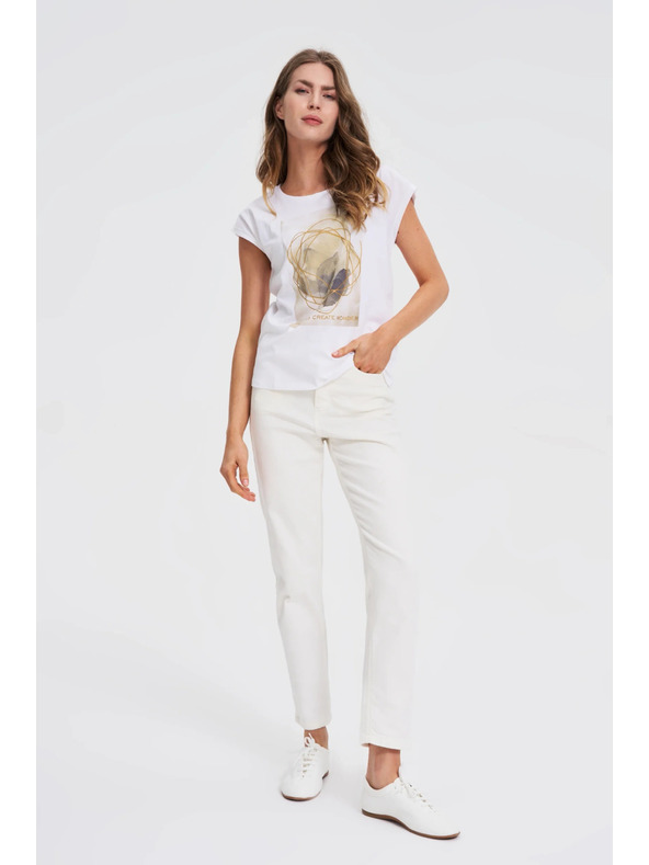 Moodo Ženska majica Moodo – bela