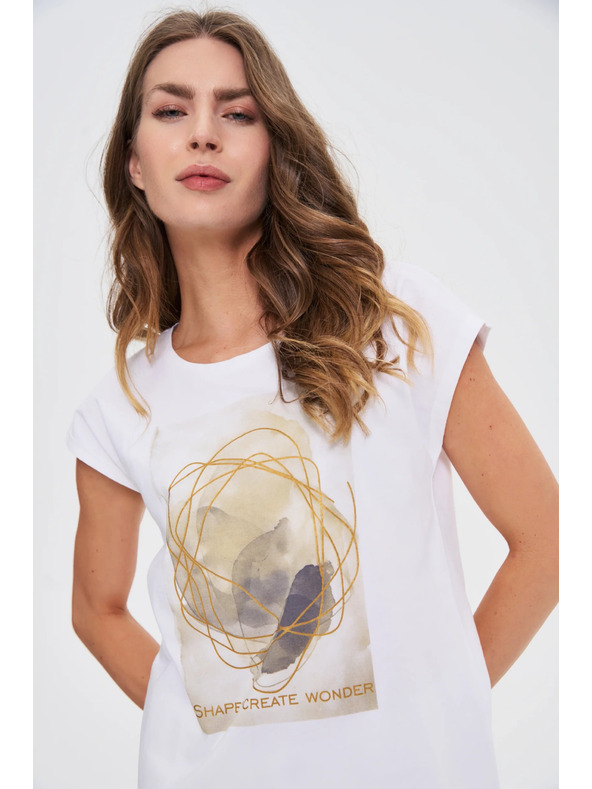 Moodo Ženska majica Moodo – bela