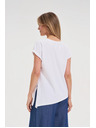Moodo Ženska asimetrična majica Moodo – bela