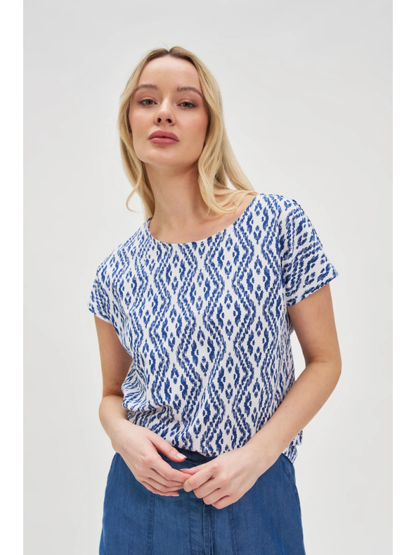 Moodo Modro-belo vzorčasto majčko
