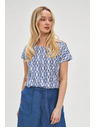 Moodo Modro-belo vzorčasto majčko