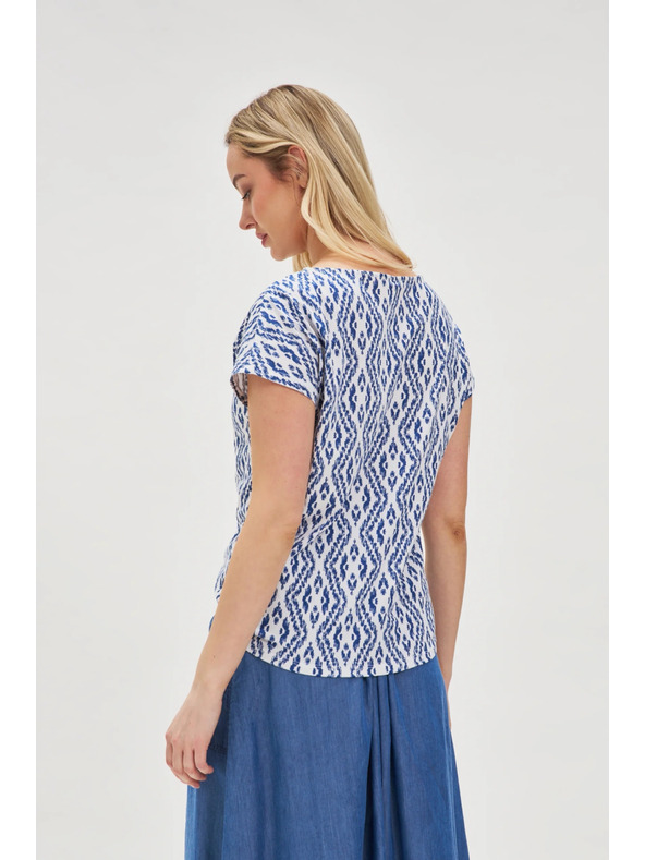 Moodo Modro-belo vzorčasto majčko