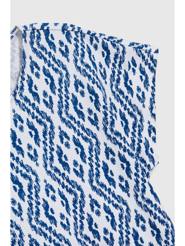 Moodo Modro-belo vzorčasto majčko