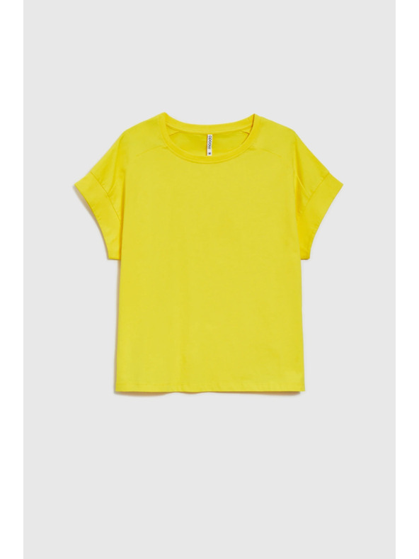 Moodo Žensko bombažno majčko Moodo – rumeno