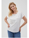 Moodo Žensko majčko z žepom Moodo – belo