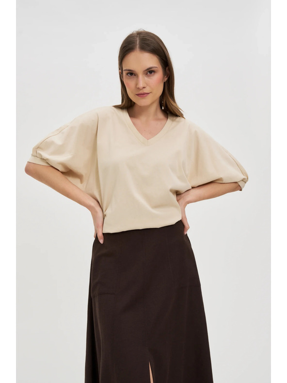 Moodo Žensko majčko Moodo z balončastimi rokavi