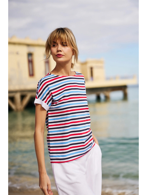 Moodo Prečrtano žensko majčko