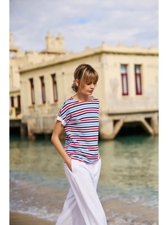 Moodo Prečrtano žensko majčko