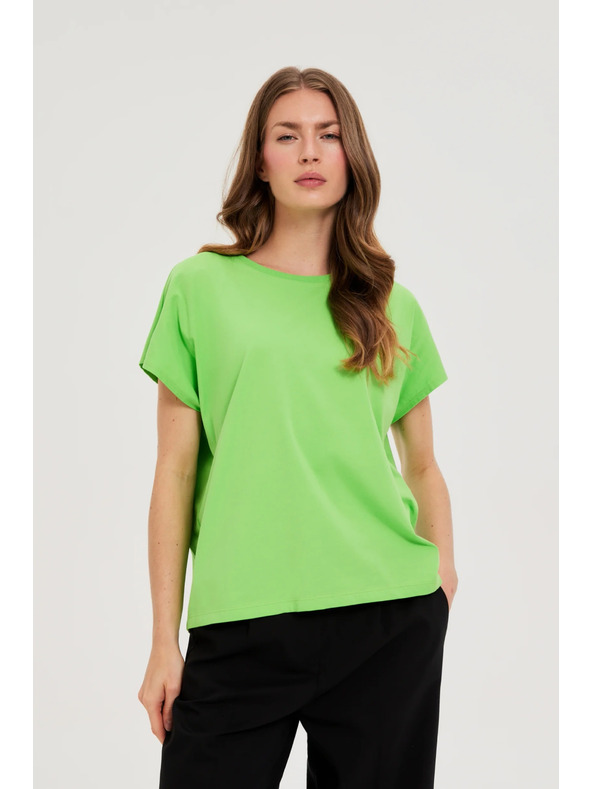 Moodo Žensko bombažno majčko Moodo – svetlo zeleno