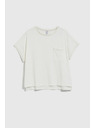 Moodo Ženski top z žepom - bel