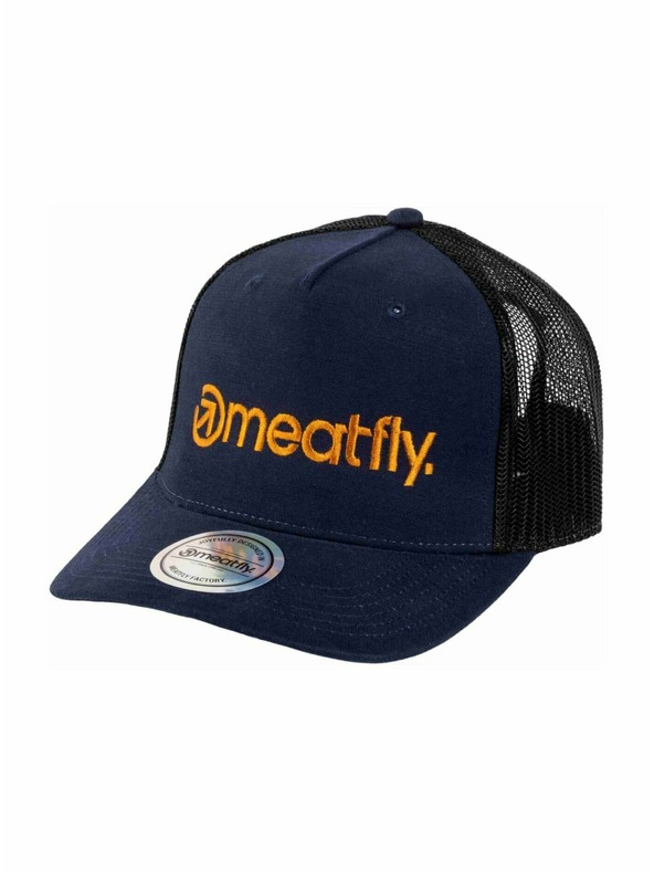 Meatfly Meatfly kapa Shaun Trucker Navy / Brown Logo | Rjava | Velikost