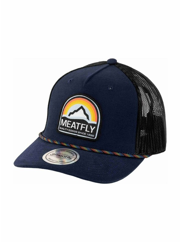 Meatfly Meatfly kapa Hawkye Trucker Navy Blue Rainbow | Modra |