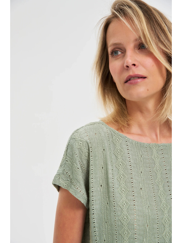 Moodo Ženska majica Moodo – olivna zelena
