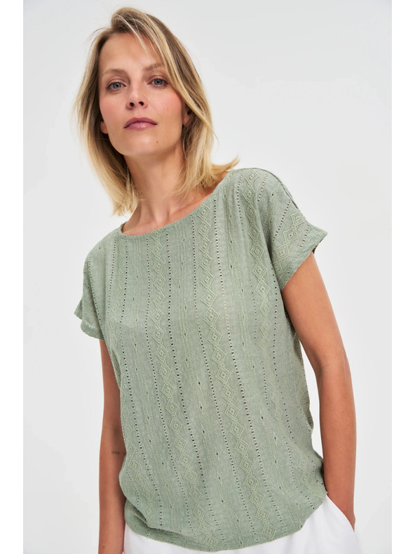 Moodo Ženska majica Moodo – olivna zelena