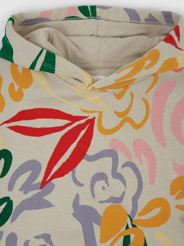 GAP Baby mikina kvetinová s kapucňou GAP