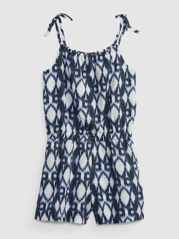 GAP Otroški laneni vzorčasti kombinezon GAP