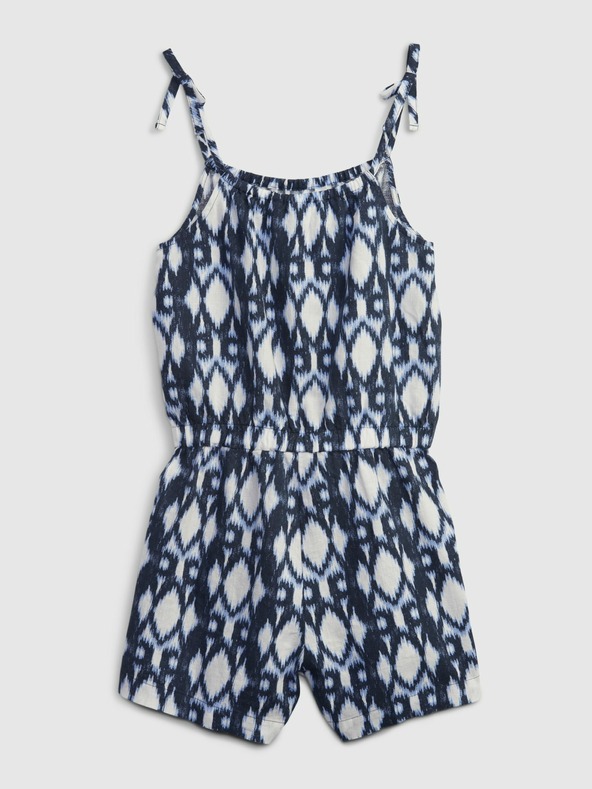 GAP Otroški laneni vzorčasti kombinezon GAP