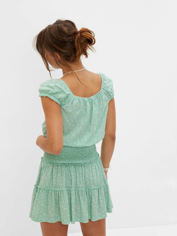 GAP Detský top s naberanými rukávmi GAP