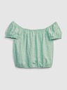 GAP Detský top s naberanými rukávmi GAP