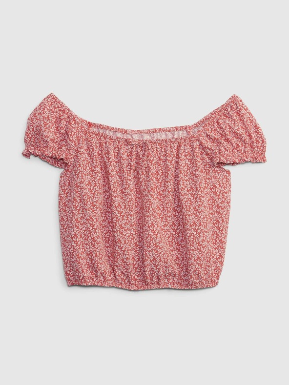 GAP Detský top s naberanými rukávmi GAP