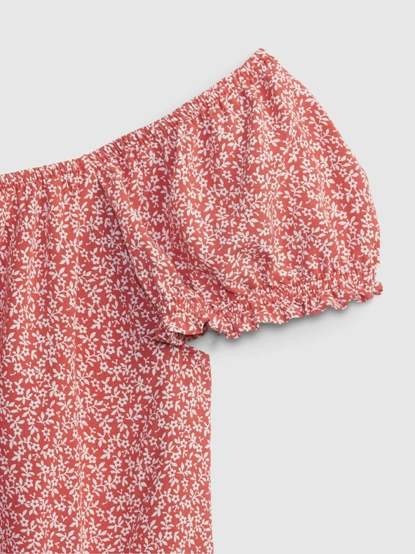 GAP Detský top s naberanými rukávmi GAP