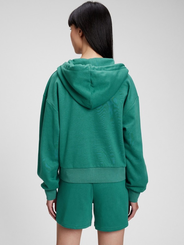 GAP Mikina na zips s kapucňou crop GAP