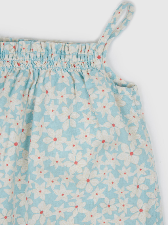 GAP Detský ľanový kvetovaný overal GAP