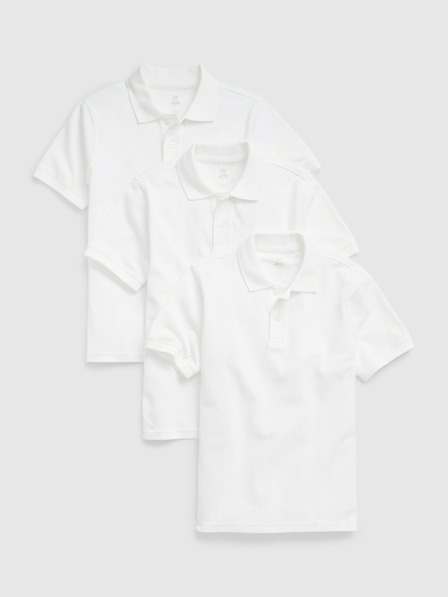 GAP Otroška polo majice uniform organic, 3 kosi GAP