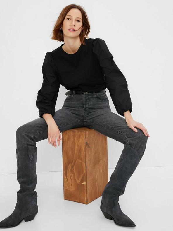 GAP Bluza z nagubanimi rokavi GAP