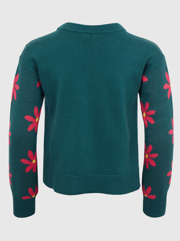 GAP Otroški pulover s cvetličnim vzorcem GAP