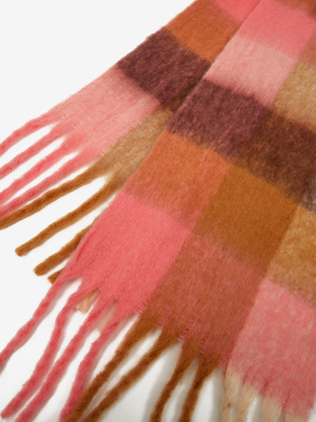 Orsay Rožnato-rjav ženski karirast šal ORSAY