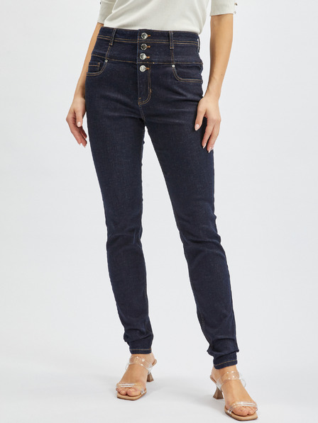 Orsay Temno modre ženske skinny fit kavbojke ORSAY