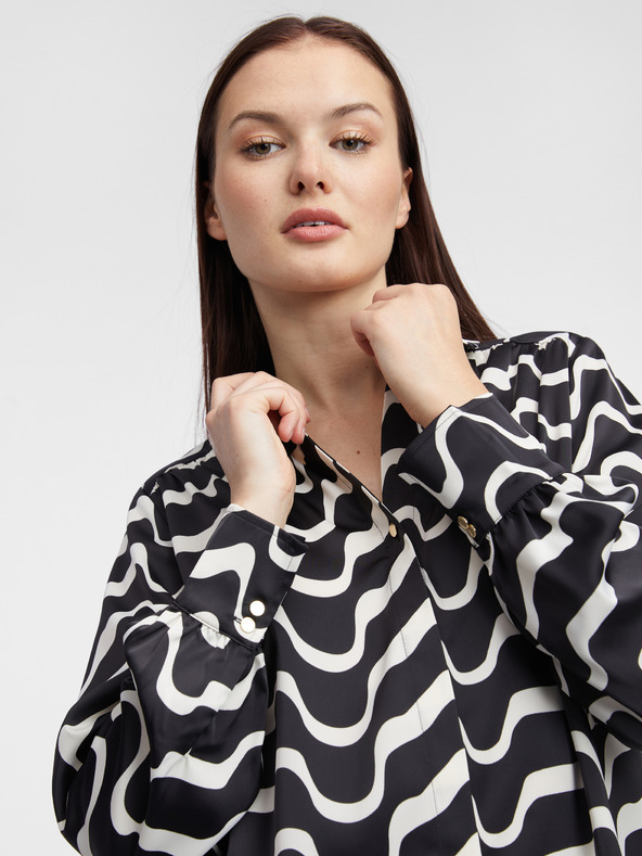 Orsay Belo-črna ženska vzorčasta bluza ORSAY