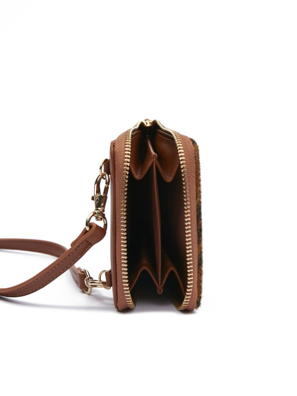 Orsay Črno-rjava damska vzorčasta torbica za vratu ORSAY