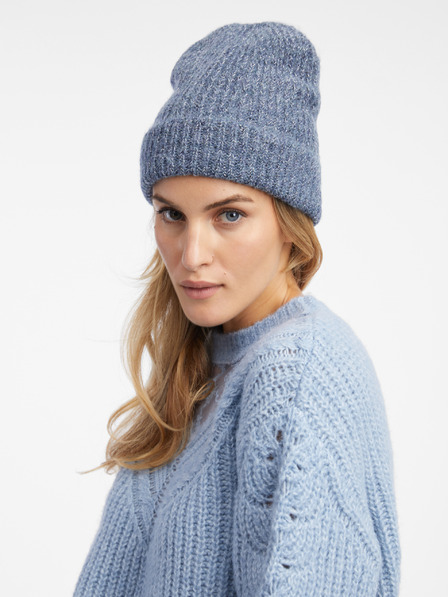 Orsay Sivo-modra ženska kapa iz volnene mešanice ORSAY