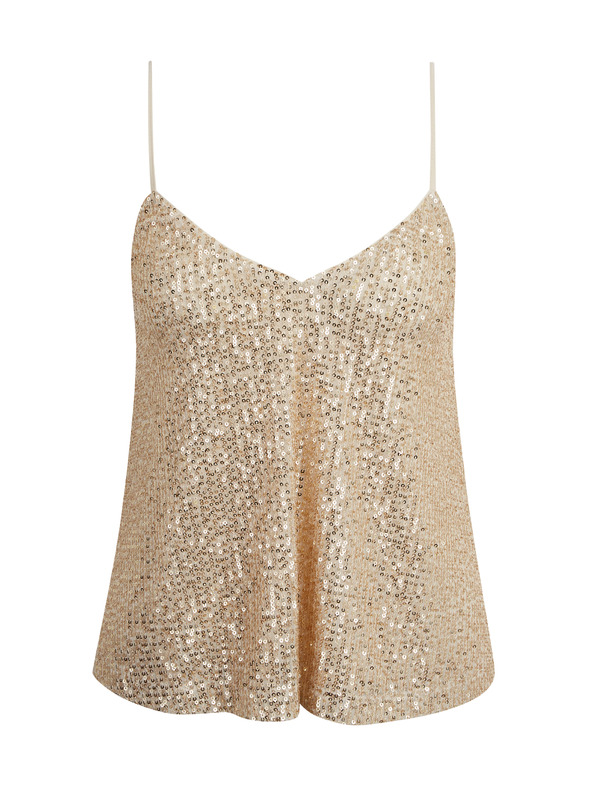 Orsay Ženska majica z bleščicami v zlati barvi ORSAY