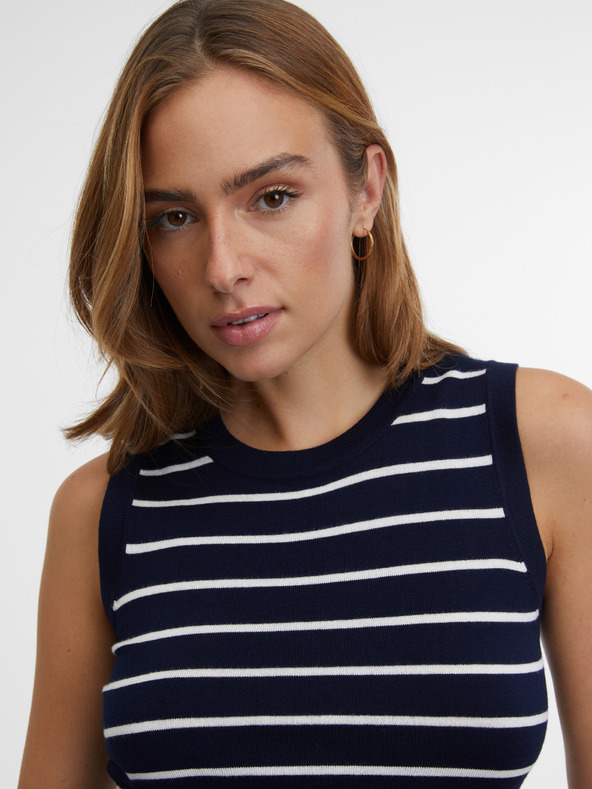 Orsay Temno moder ženski črtasti top ORSAY