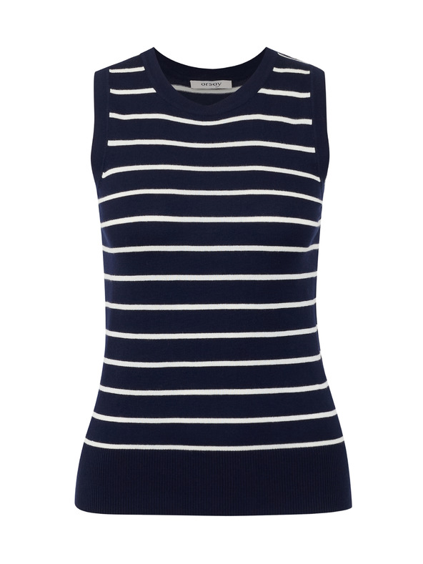 Orsay Temno moder ženski črtasti top ORSAY