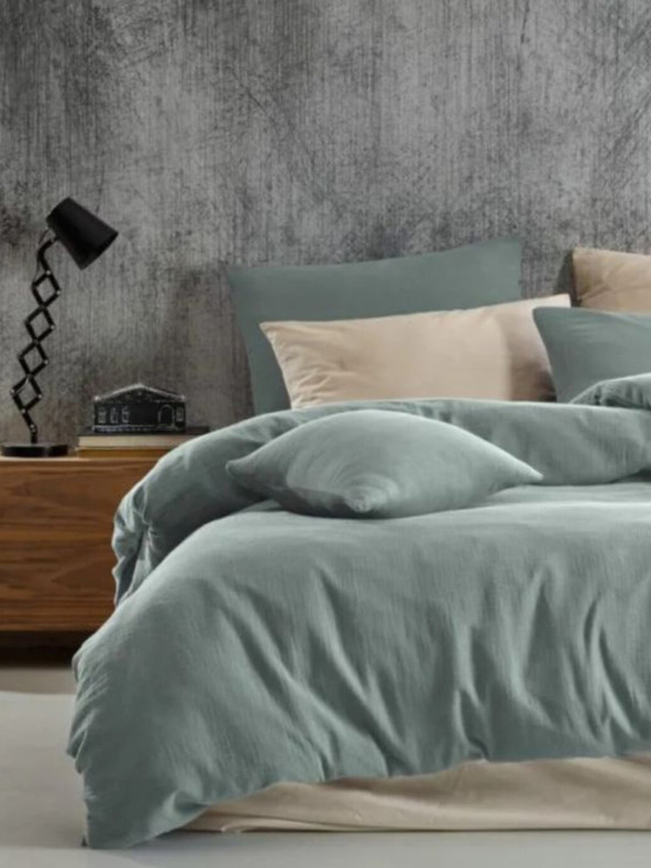 Kvalitex Francoska muslinjasta posteljnina 240x220, 70x90cm svetlo zelena Kvalitex