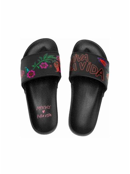 Meatfly Meatfly moški natikači X Hudson Pura Vida Viva La Vida Black