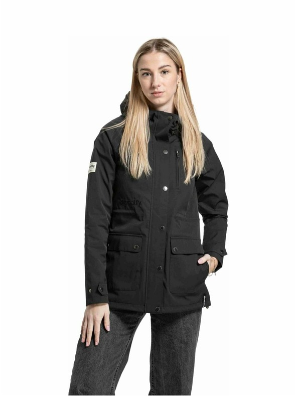 Meatfly Meatfly ženska street jakna Xita Black / White Logo |