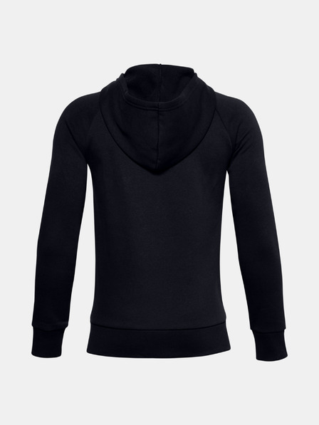 Under Armour Deški pulover Under Armour UA RIVAL COTTON FZ HOODIE-BLK