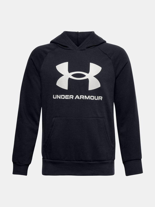 Under Armour Deški pulover Under Armour UA RIVAL FLEECE HOODIE-BLK