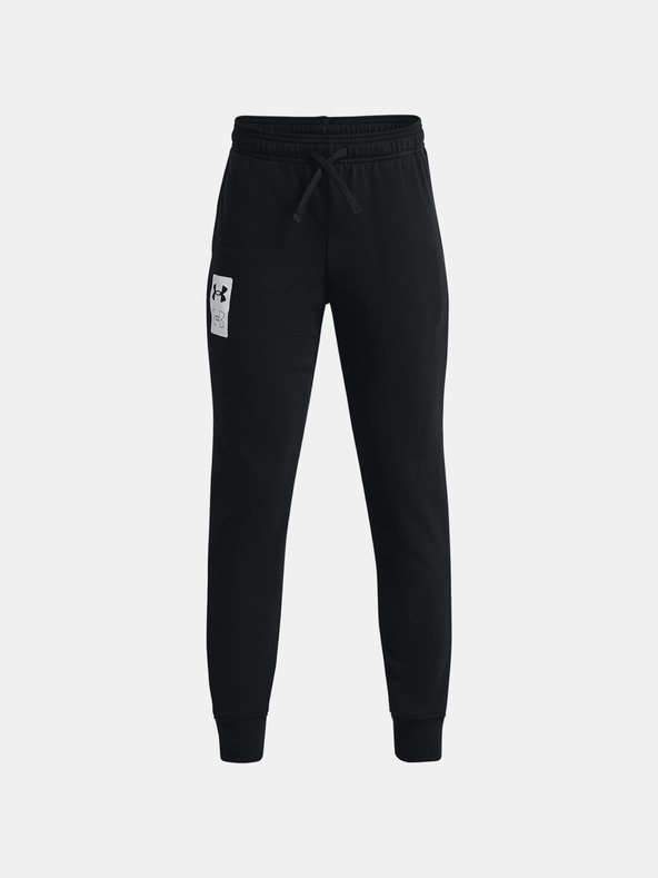 Under Armour Deške spodnji del trenirke Under Armour UA Rival Terry Joggers-BLK