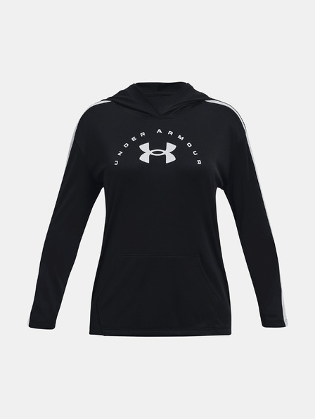 Under Armour Dekliški pulover Under Armour Tech Graphic LS Hoodie-BLK