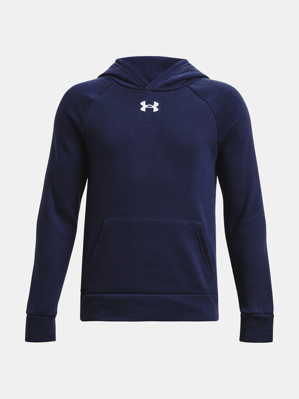 Under Armour Deški pulover Under Armour UA RIVAL FLEECE HOODIE-BRN