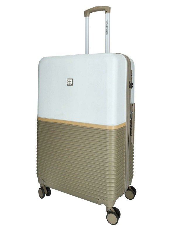 Enrico Benetti Potovalni kovček Enrico Benetti Princetown L Taupe/Ivory
