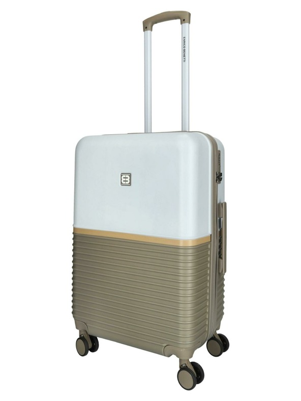 Enrico Benetti Potovalni kovček Enrico Benetti Princetown M Taupe/Ivory