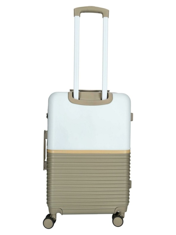 Enrico Benetti Potovalni kovček Enrico Benetti Princetown M Taupe/Ivory