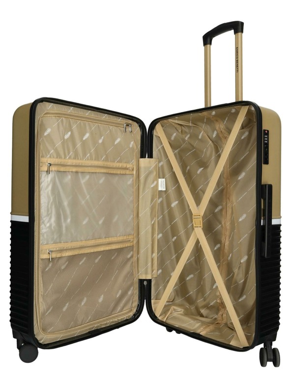 Enrico Benetti Potovalni kovček Enrico Benetti Princetown L Black/Camel